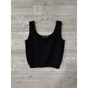 ST. JOHN Basics Black Knit Sweater Top Tank Size‎ Medium M